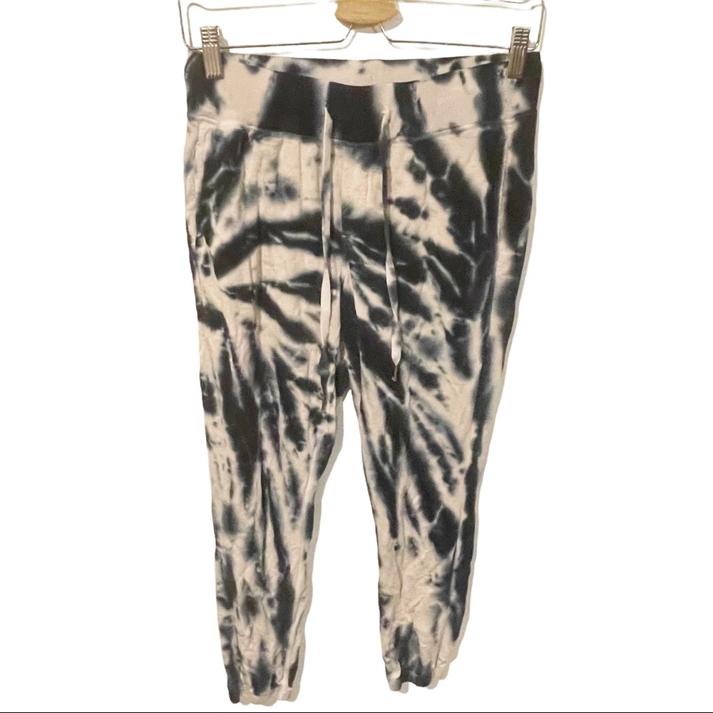 Young Fabulous Broke Size Small Blue Tie Dye Pull on Sweatpants Lounge